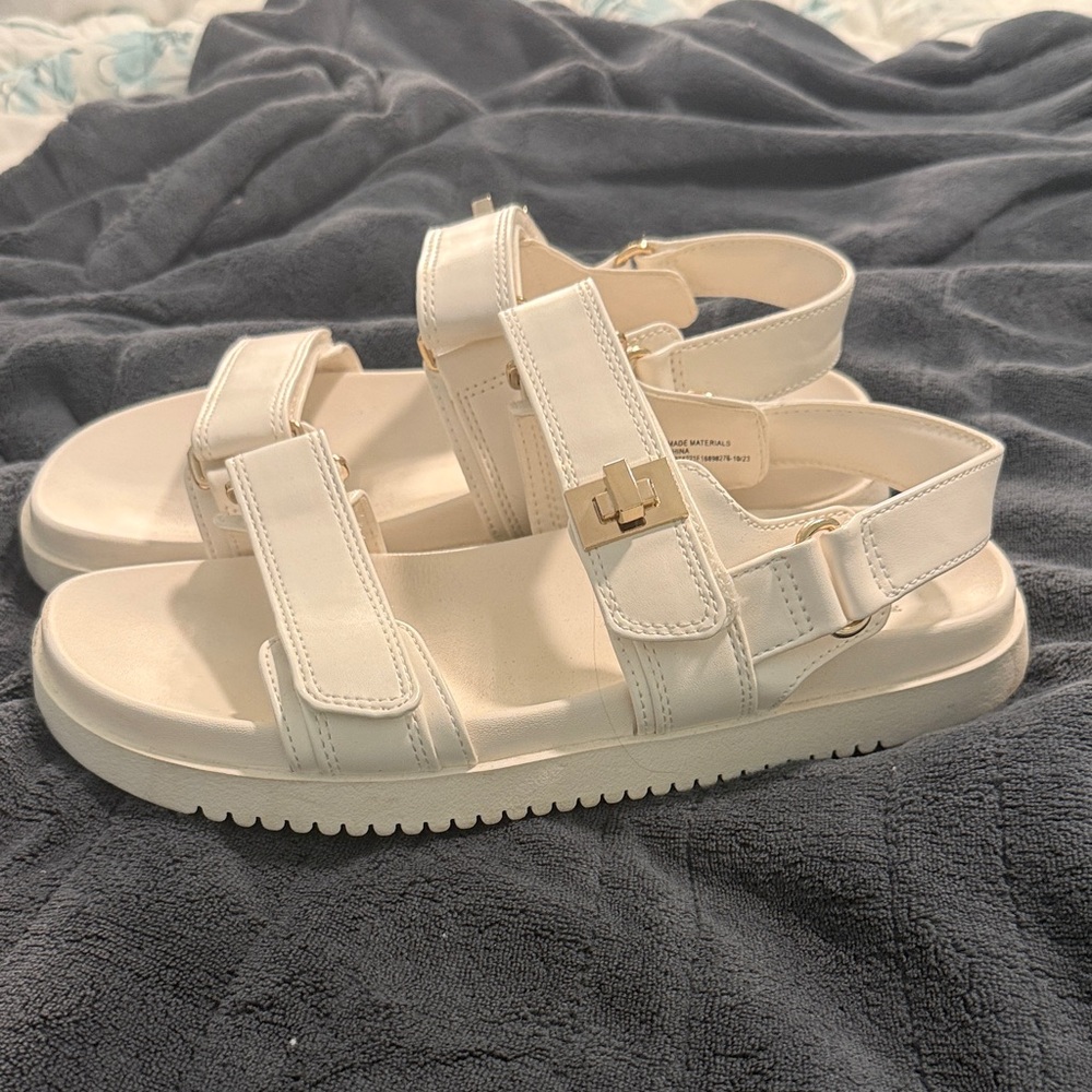 a new day White Platform Strappy Sandals